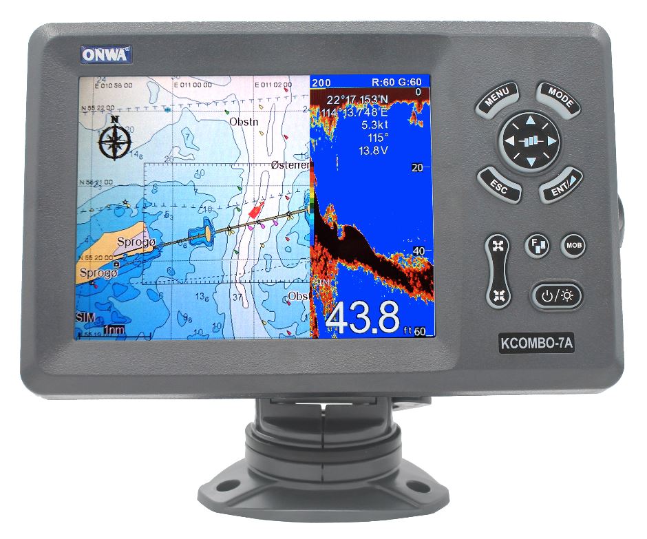 7-inch GPS Chart Plotter with Fish Finder and AIS
