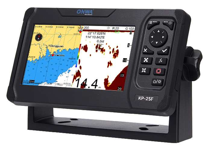 Onwa 5" GPS chartplotter with fishfinder